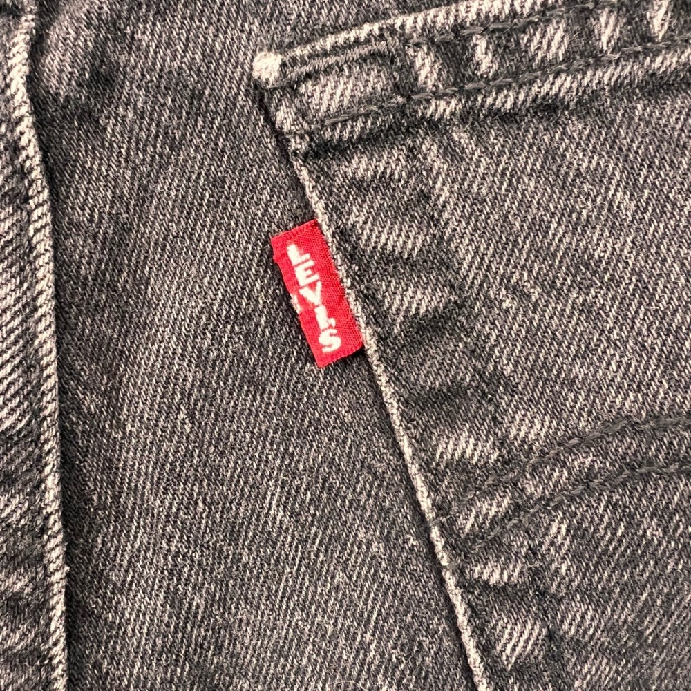 Levis Premium Ribcage Straight Ankle Jeans Womens 30 Super High Rise Black Denim - Picture 12 of 12